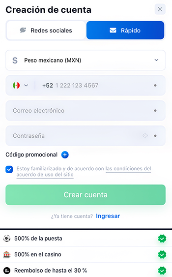 Registro lucky jet